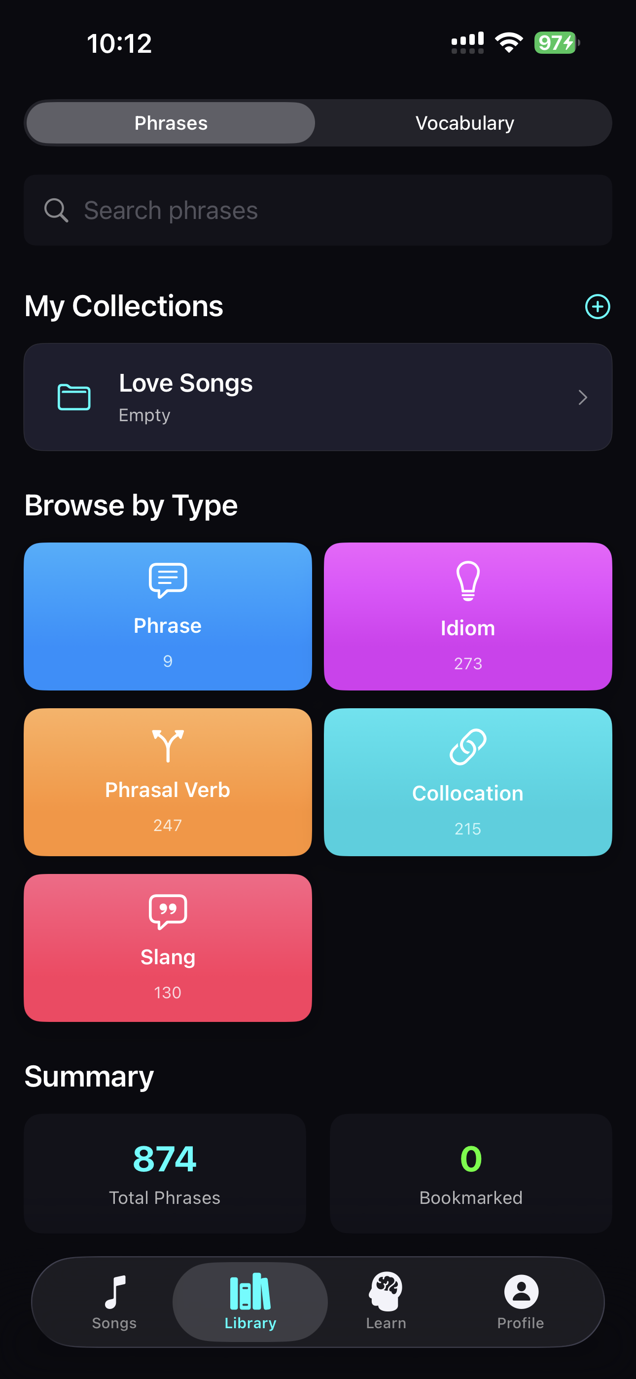 Songlyo - phrase library